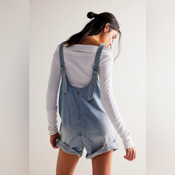 FREE PEOPLE HIGH ROLLER SHORTALL - BRIGHT EYES 9905 B1729 - Picture 4 of 7
